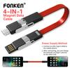 FONKEN Кабель Micro USB 4in1 Магнитный зарядный кабель Тип C Зарядный кабель для передачи данных Короткий телефонный кабель для Iphone Зарядный шнур Мобильный кабель
