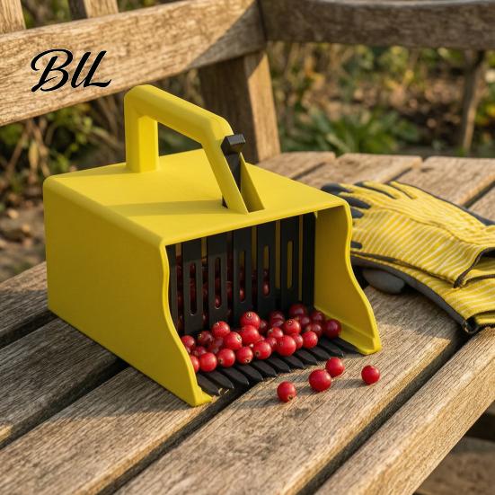 Easy Fruit Picking Device Berry Picker with Rake Comb, Ergonomic Handle Blueberries Raspberries Garden Harvester Harvest Tool, Scoop Tool for Orchard
