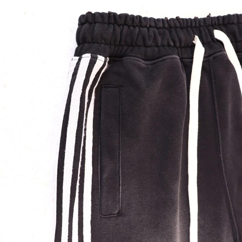 Mens Loose Fit Drawstring Cotton Cargo Pants Streetwear Hip Hop Style Straight Leg Trousers