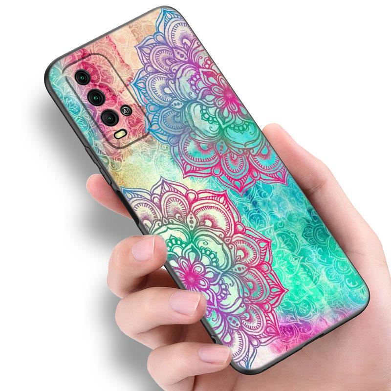 Чехол для телефона Mandala Chakra Yoga для Xiaomi Redmi Note 5 6 9T K20 K40 K50 Pro 7A 8A 9A 9C 9i 10A 10C A1 S2 Мягкий черный чехол из ТПУ