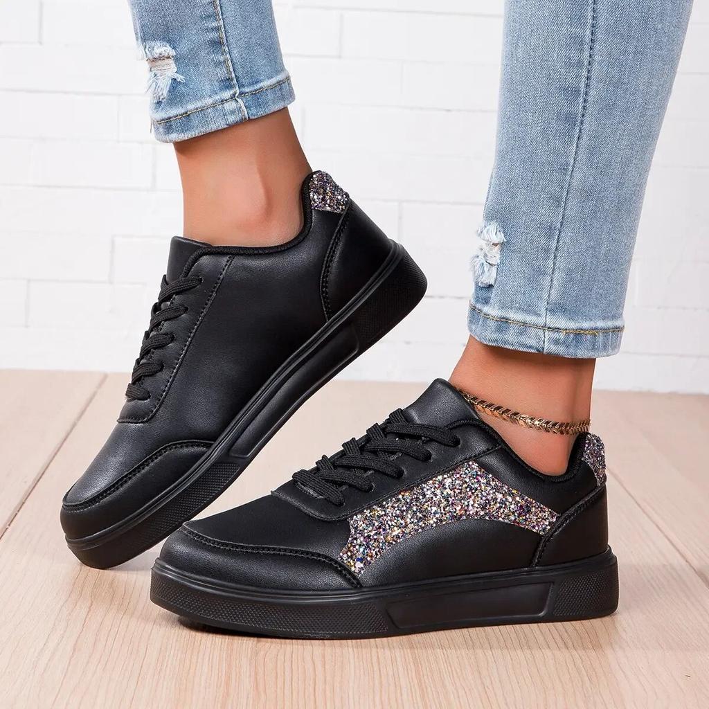 Shoes Fitness Sports Casual Shoes Sportwear Walking Sparkling Embellishments On White Shoes for Women's