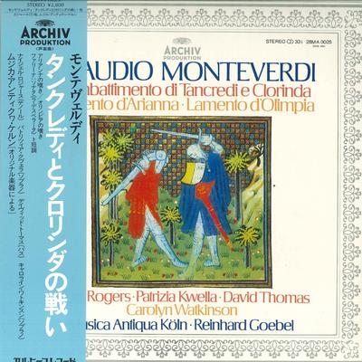Виниловая пластинка MUSICA ANTIQUA KOLN Монтеверди Битва Танкреди 28MA0025 ARCHIV PRODUKTI Япония Оби Классика Б/у