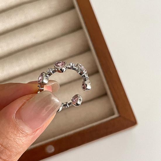 Кольцо на кулак с геометрическим рисунком, модный предмет, открытое кольцо с сердцем и любовью, женские аксессуары