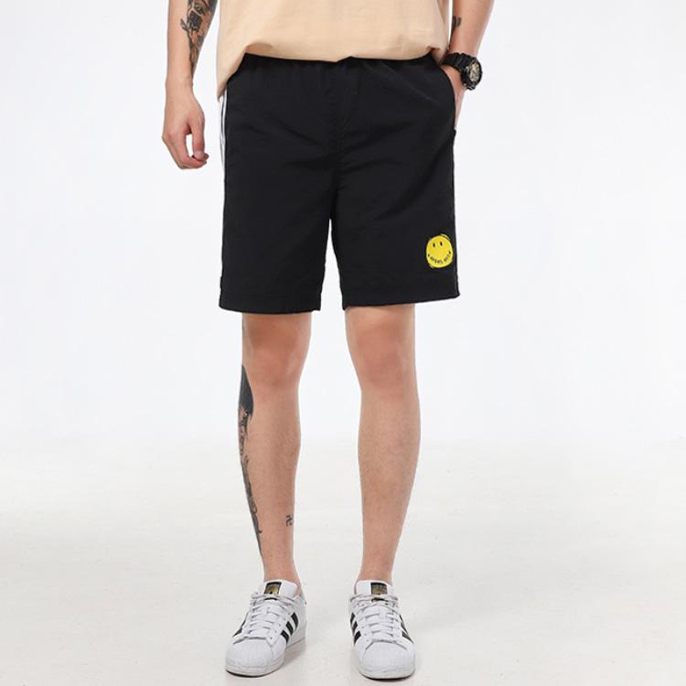 Adidas Спортивные повседневные шорты с принтом Neo Smiley в полоску, мужские брюки, черные GP5786