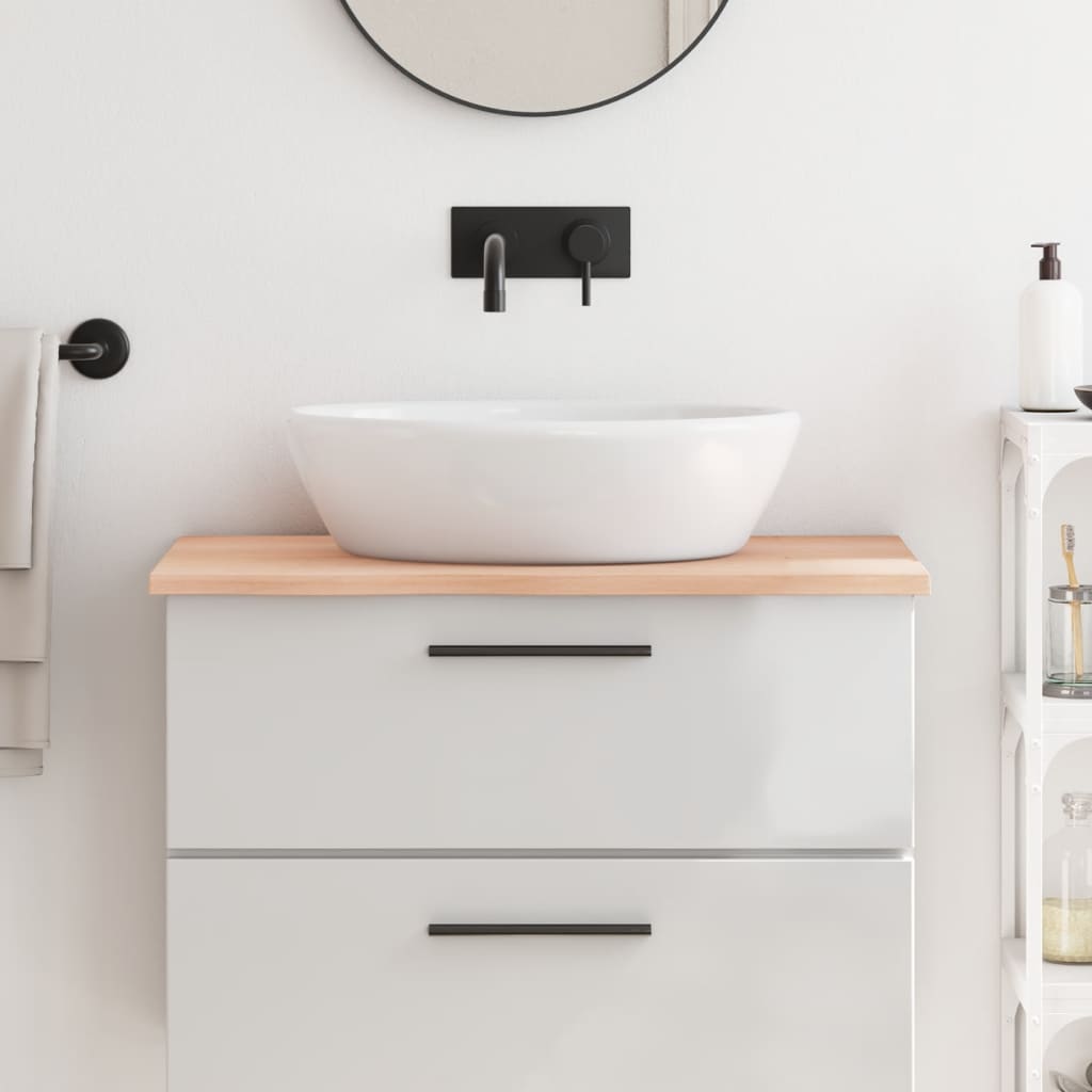 Solid Wood Washbasin Top 80 x 60 x 2 cm Untreated