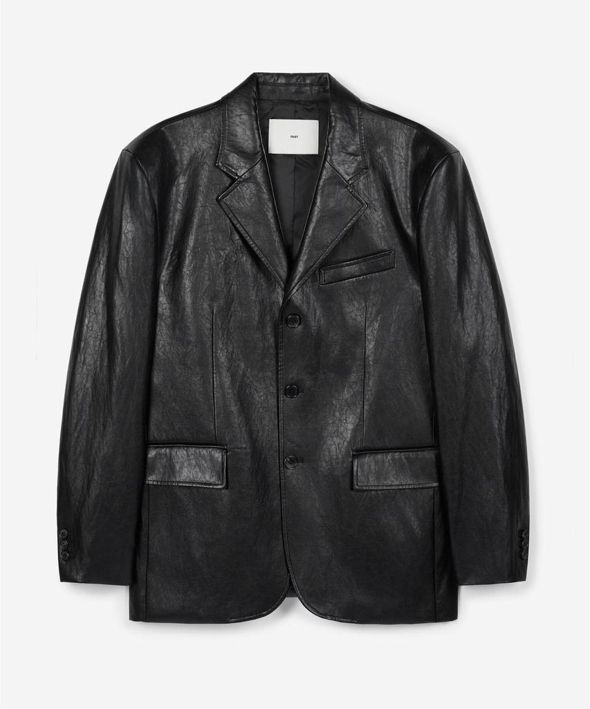 TIENJITIUMEON W Faux Leather Jacket (Washed Black) Tnja6F105Bk