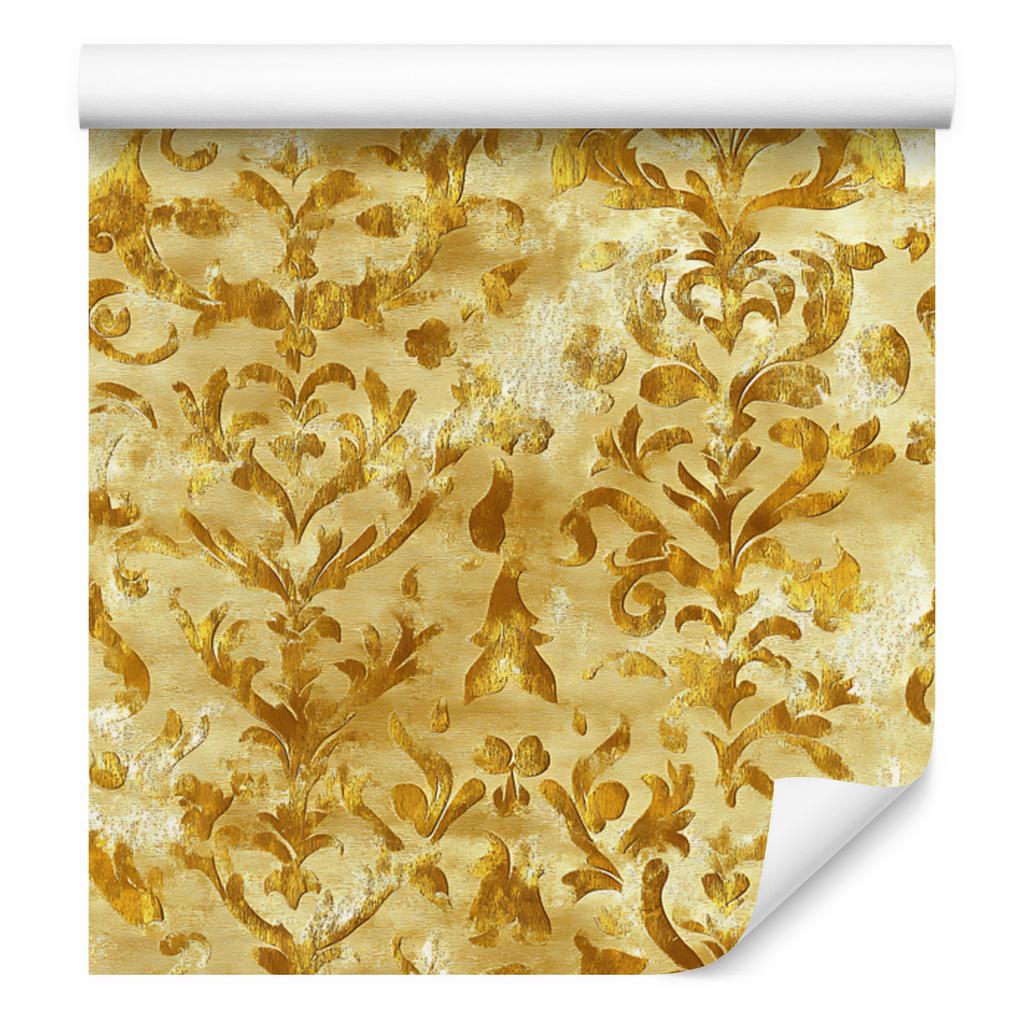 Aged Gold Wallpaper Gold, Yellow, Cream and Beige 50x1000