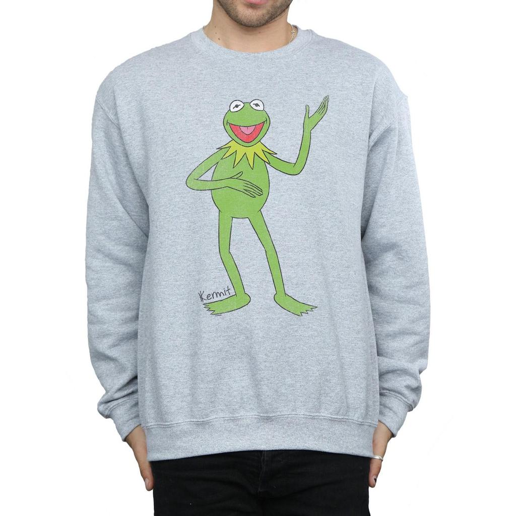 The Muppets Мужская классическая толстовка Kermit Heather