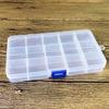 Transparent Plastic Compartment Box Small Organiser Storage Craft Bead Nail 2018