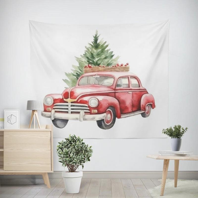 Рождество Новый год Белый бородатый Санта-Клаус Узор Гостиная Спальня Декоративный Гобелен