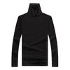 Men Layering Top High Collar Prevent Neck from Wind Highly Stretchy Slim Fit Solid Color