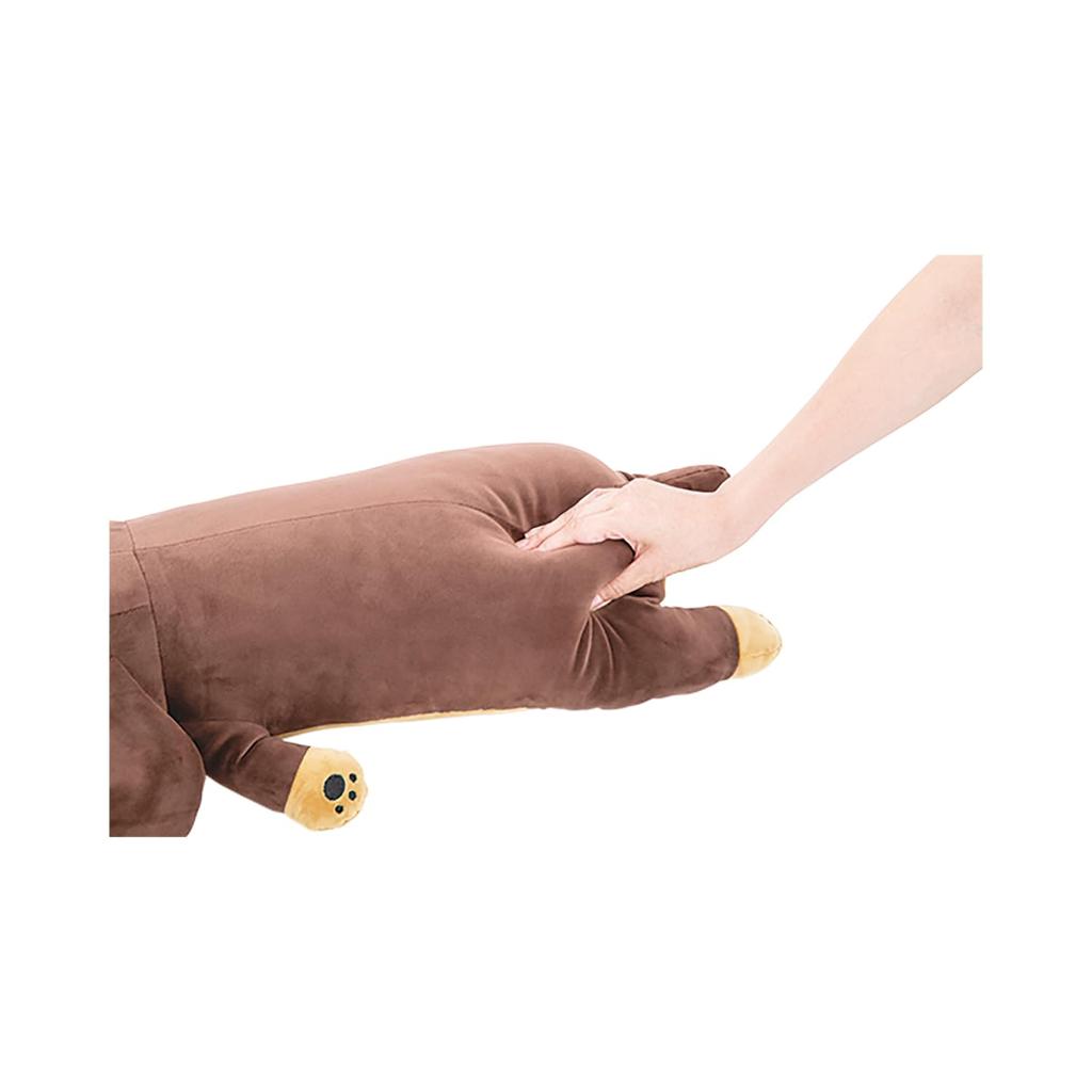 LIV HEART Body Pillow Premium Nemunemu Animals Chocolate Dachshund M Size Length Fluffy and Soft (Total Approx. 50cm) 48906-75