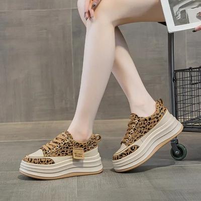 7 см Новые женские ботильоны из натуральной кожи на платформе и танкетке, весенне-осенние, массивные кроссовки-ботильоны, женская вулканизированная обувь