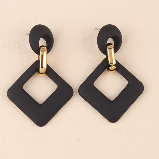 Pinkdudu 2024 Новые 12-цветные квадратные акриловые серьги-подвески, легкие роскошные многоцветные геометрические серьги для женщин, ювелирные изделия PD1488