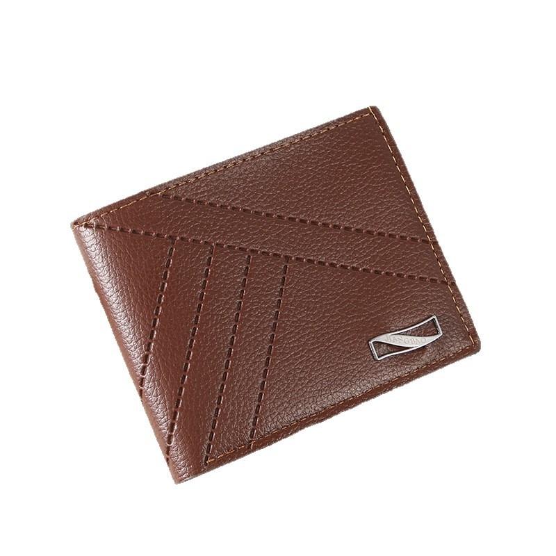 JA New Men's Wallet Short Multi-card Large-capacity Lychee Pattern Casual Wallet Straight