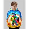 Children's Clothing, Boys' Hoodies, Long Sleeved 3D Printed Spring and Autumn Casual Outdoor Fashion Tops