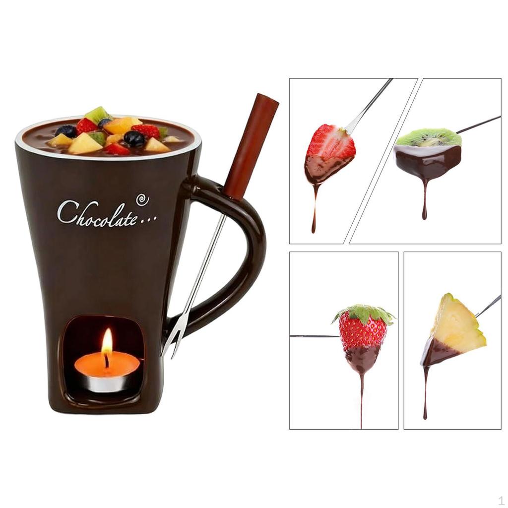 Керамическая кружка для шоколадного фондю, для плавления сыра, чашка, подогреваемая чайной свечой, горшочек