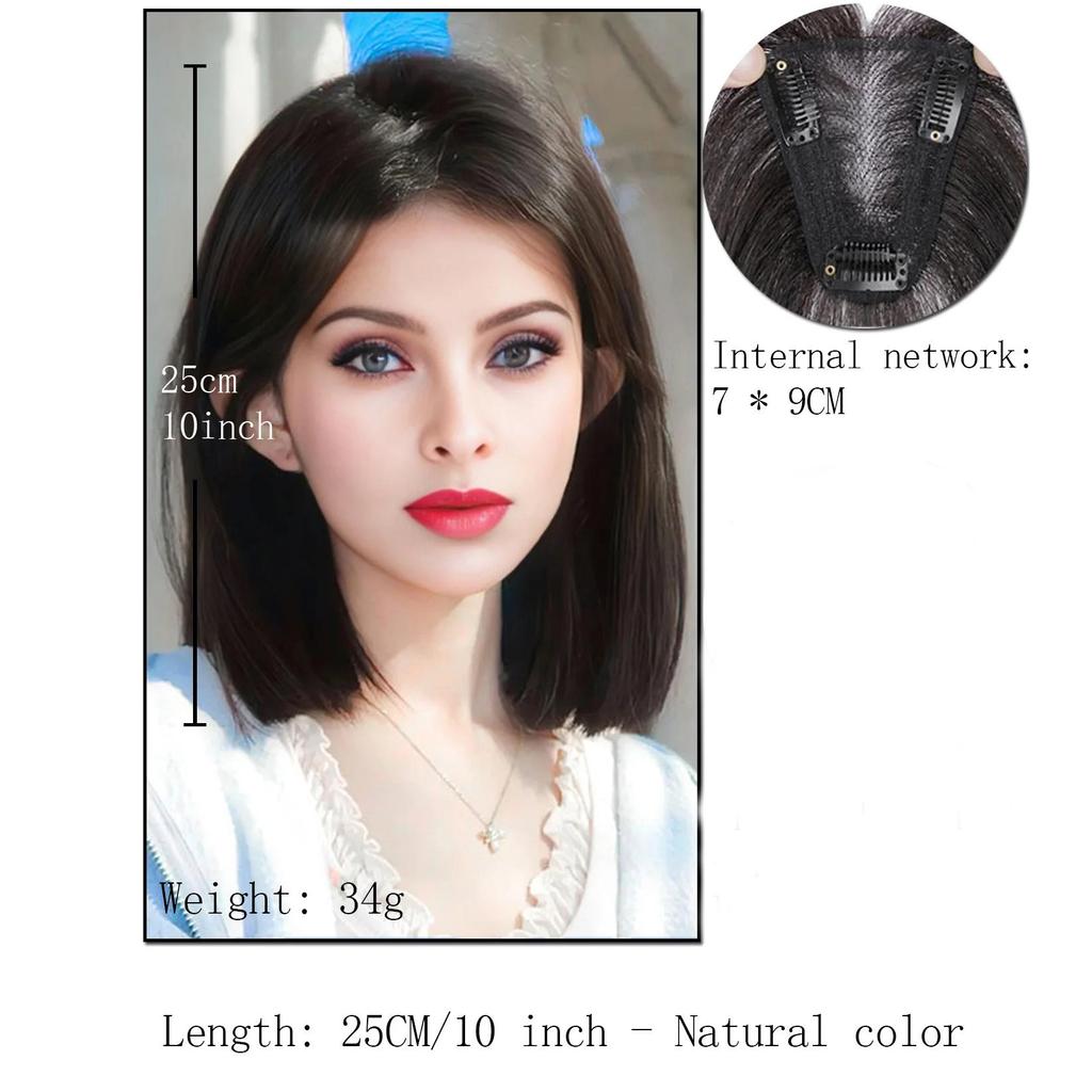 Синтетический длинный прямой верхний слой для волос с челкой, накладные волосы, натуральный сменный чехол, термостойкий для женщин, искусственный парик