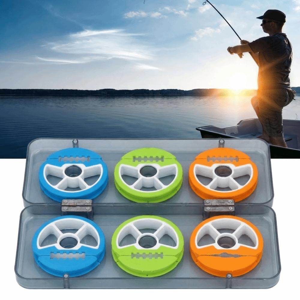 6PCS ID 7cm Fishing Line Spool Holders Silicone Fishing Line Storage Spool  Fishing