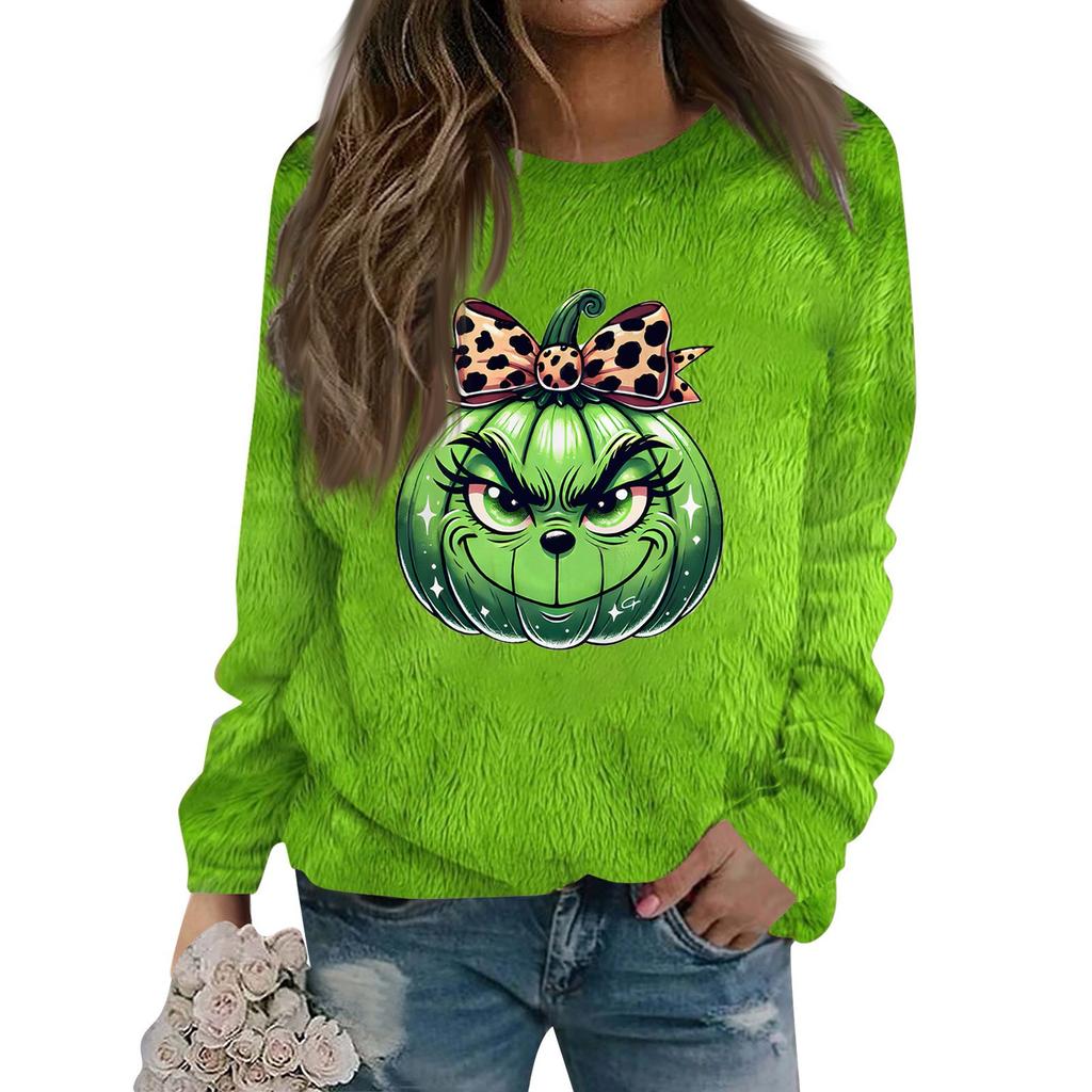 Женская толстовка, спортивная, рождественская, фланелевый пуловер, толстовка с длинным рукавом, повседневная толстовка