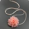 Stylish Rose Blossom Necklace Simulation Flower Neckchain Women Girls Collarbone Chain Eye Catching Choker Accessory