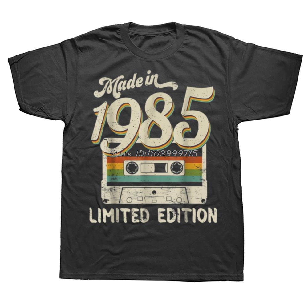 Funny Made In 1985 Limited Edition 39th Birthday Cassette Tape T Shirt Cotton Streetwear Short Sleeve Birthday Gifts Tshirt Unisex