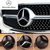 Черная и серебряная декоративная окантовка для Mercedes Benz W204 2006-2012 B/V class 2005-10 Автомобильная передняя решетка Звезда Эмблема Логотип
