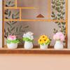 Artificial Mini Flower Potted Resin Resin Flower Model Simulation Potted Plants  For Home Desk
