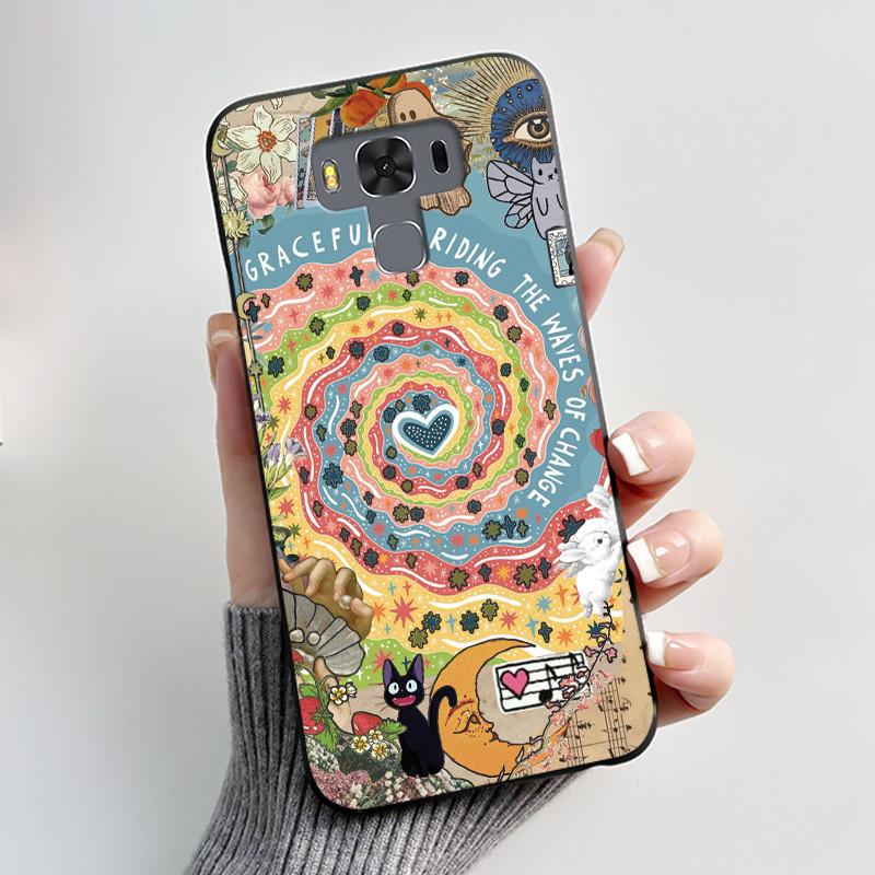 Чехол для Asus ZenFone 3 Max ZC553KL Capa Coque Милый Мультяшный Принт Чехол Защитная Крышка Мягкий Силикон Черный Корпус Funda