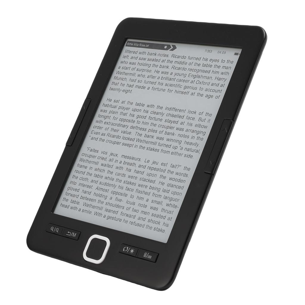 Portable Ebook Reader 8G 128MB 6 Inch Ink Screen Electronic Book Reader Supports Multiple Text Image Formats