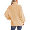 Women's Fashion Loose High Neck Knit Pullover Top Long Sleeve Casual Sweater