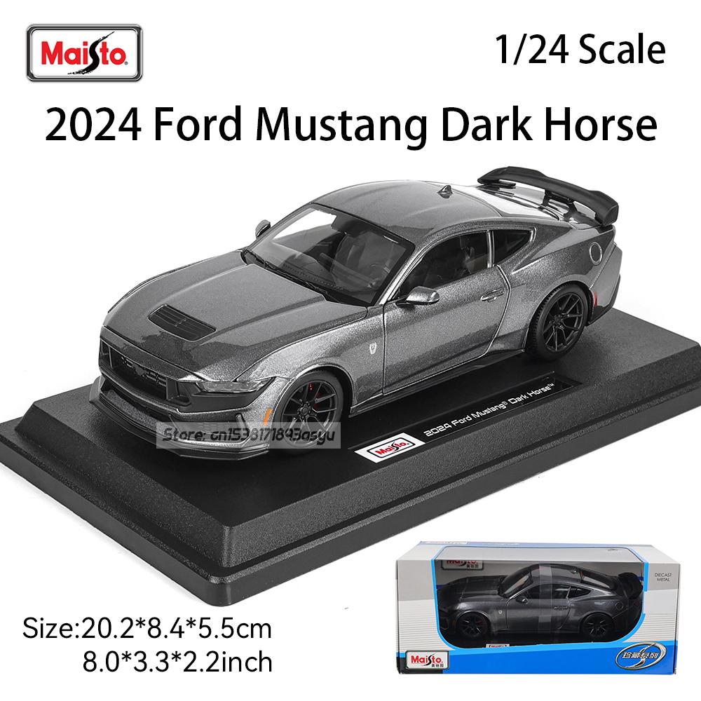 Майсто 1:24 2024 Ford Mustang Dark Horse литой автомобильный модельный ремесленный декор коллекция игрушечные инструменты подарочные модели
