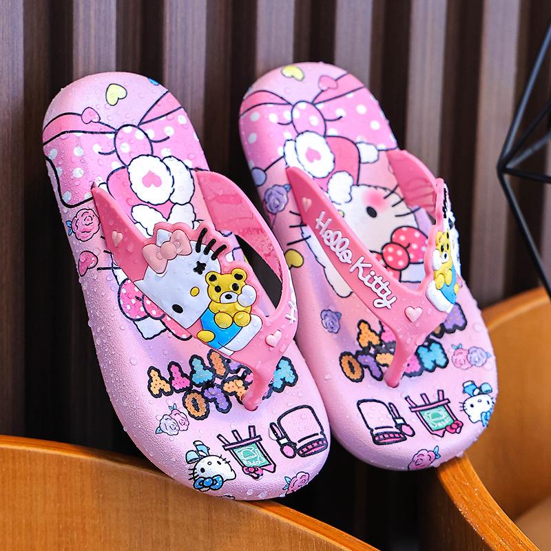 Очаровательные нескользящие шлепанцы для девочек 2-8 лет – Мягкие летние сандалии для дома или пляжа