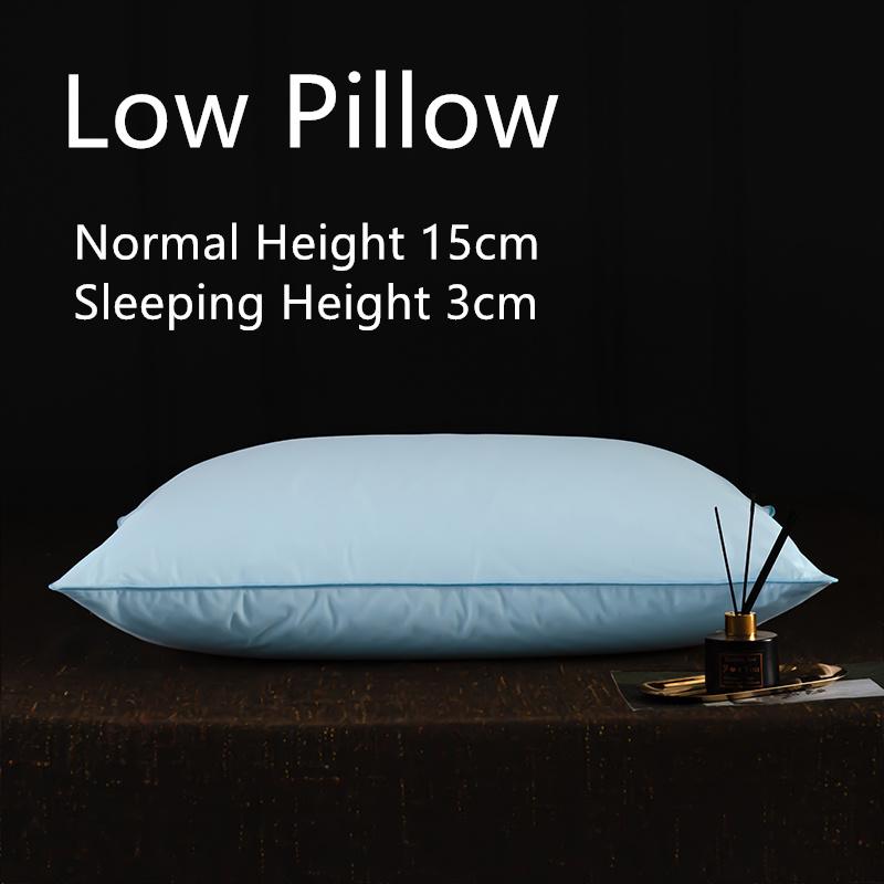 1шт гусиное перо и пух белые подушки вставки кровать сон 5 звезд отель коллекция подушки медленно отскакивают с 100% хлопковым чехлом