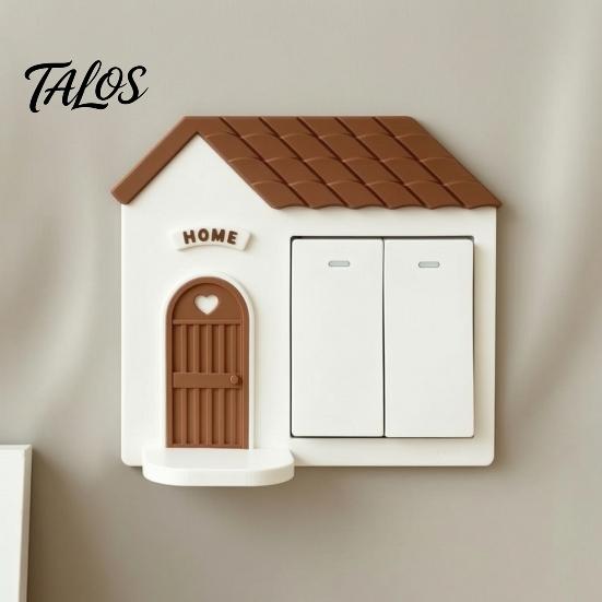 Подставка для демонстрации фигурок, Дом, напечатанный на 3D-принтере, Декорация для выключателя, Световая рама с полкой из PLA-пластика, Настенная панель для дома, офиса, гостиной