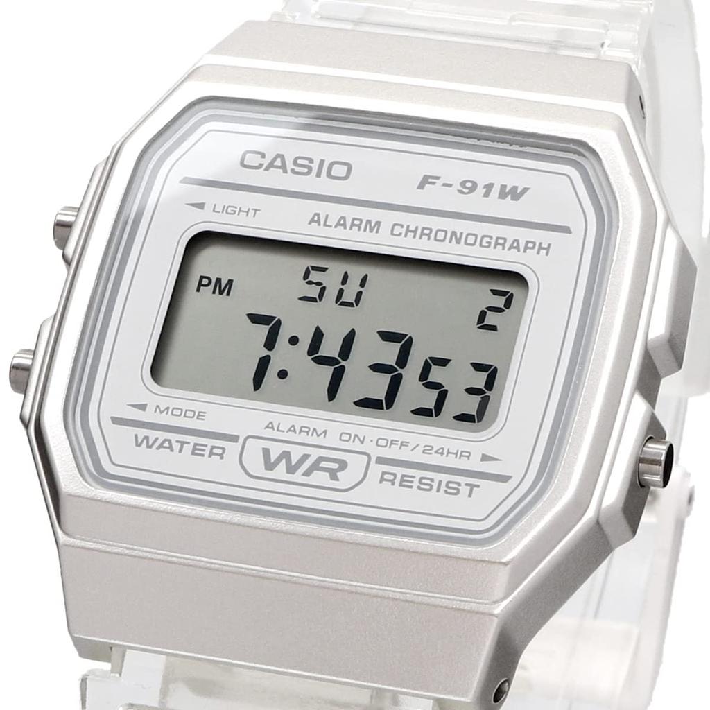 Casio Цифровые кварцевые часы унисекс дешевые Casio Clear F-91WS-7 [Товар]