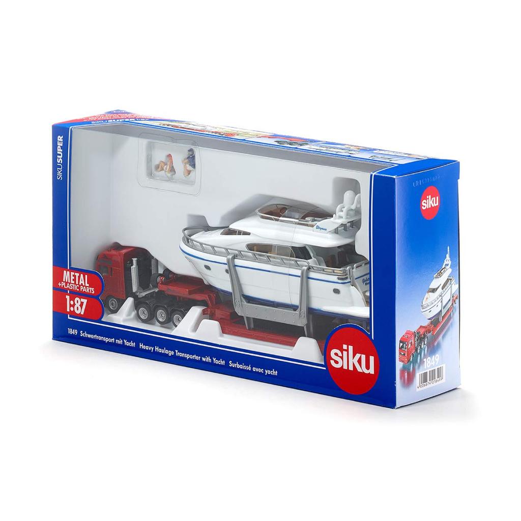 BorneLund SIKU MAN Semi-Trailer with Cruiser Load, 1/87 Scale Model SK1849