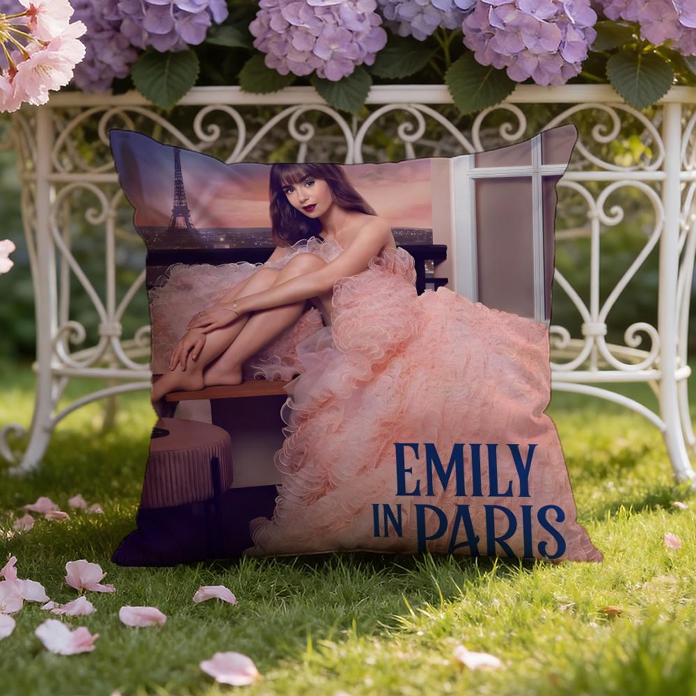 Чехол для подушки E-Emily в P-ParisS (из фильма) Двусторонний чехол для подушки для дома и автомобиля: Двусторонняя конструкция для максимального комфорта