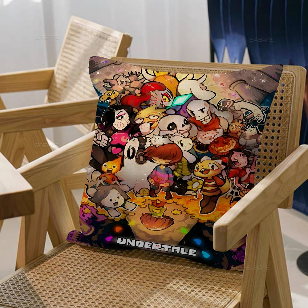 Аниме Игра Undertale Наволочки Мультяшные Декоративные для Дивана Домашние Двусторонние Короткий Плюш Милая Наволочка