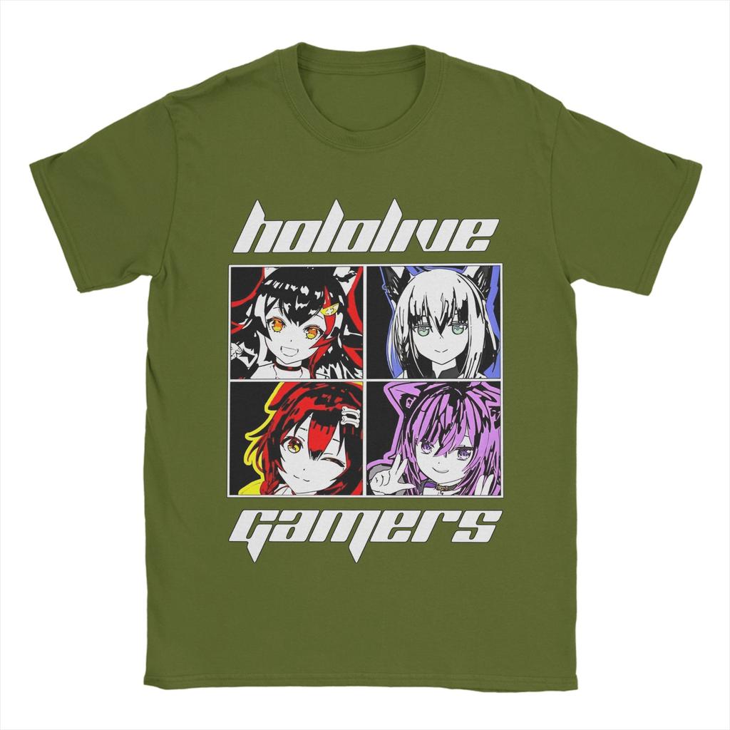 Hololive Gamers 21356779741626 Graphic T Shirt for Men Women Pure Cotton Tee Shirt Clothes