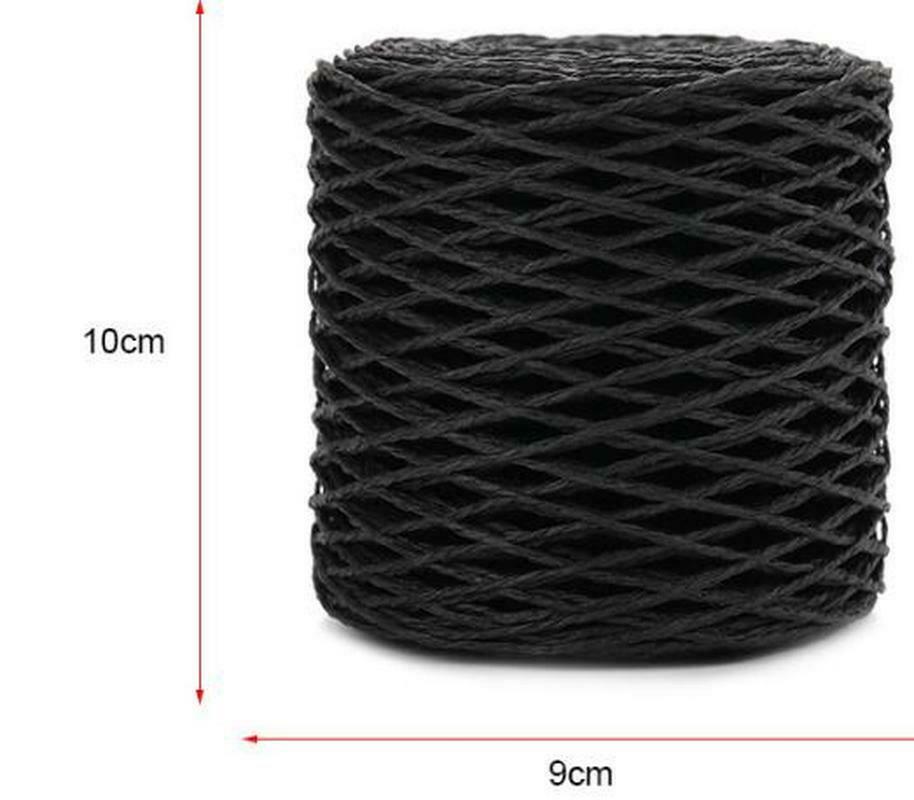 2 рулона 200 метров натуральной соломенной пряжи из рафии для ручного вязания крючком летних соломенных шляп, пляжных сумок, корзин, вязание 2 мм, цветные нитки