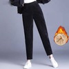 Fashion Women's Winter Thicken Plush Corduroy Casual Pants Warm High Waist Trousers