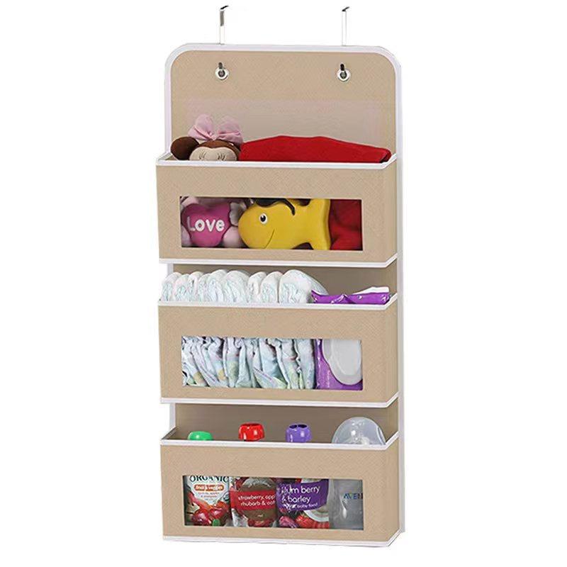 2/3/4-grid door-hanging storage box, overhead door storage box, hanging wardrobe storage box, large-capacity pockets