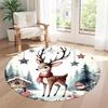 Elk Round Office Rug Perfect for Entryway Study room Playrooms Foyer Anti-slip Round Rug Decorate Offices Perfect Gift for Friends Family