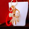 Women Rhinestone Bow Keychain Sparkling Bow Bag Charm Faux Crystal Key Chain