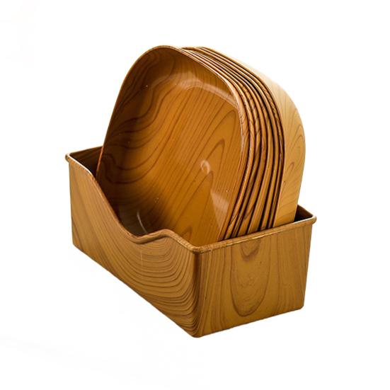 Блюдо для костей, имитация дерева, сервировочные подносы, пластиковая фруктовница в японском стиле