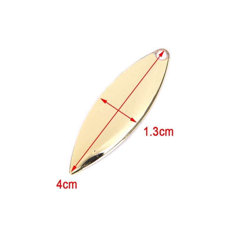 50 шт. лезвий для блесны Willow с гладкой отделкой, рыболовные приманки для блесны своими руками