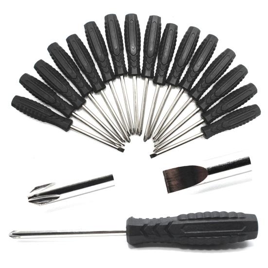 5mm Portable Cross/Flat Head Plastic Non-slip Handle Screwdriver DIY Repair Tool