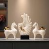 Gilded Ceramic Landscape Feng Shui Ornaments Desk Decoration Mascot Abstract Crafts Room Aesthetics Decor Home Accessories