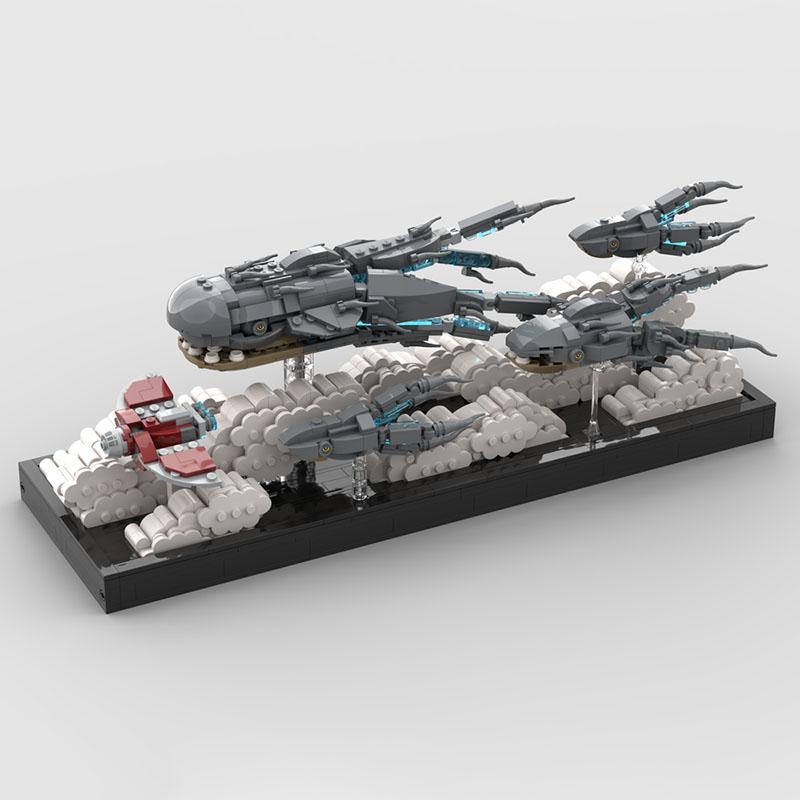 Нетоксичный Moc Креативная Серия Планета Шаттл-Машина Парад Пхукета Детский Пазл Набор Строительных Блоков Для Мальчиков